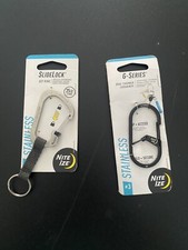 Nite Ize SlideLock Key Ring Stainless Steel 3  Stainless Black G-Series 3