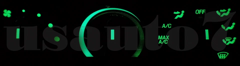 Cluster Gauges AC Heater Climate Control GREEN LED LIGHTS Fits 95-03 Ford Ranger Foto 2 de 4