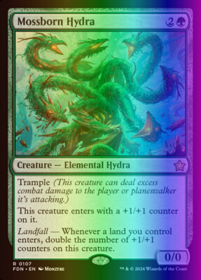 MTG 苔生まれのハイドラMossborn Hydra FDN通常日FOIL4枚 en_47f0b4cf9f.jpg