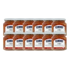 DeLallo Olive Bruschetta, 10 oz. Jar, Made with Green & Black Olives (12-Pack)