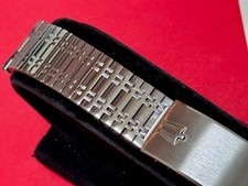 10 Sold Polished steel 1960s Bulova Accutron 214 NOS watch band for round cases