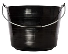 Red Gorilla Flexible Home Garden Builders Mixing Plastering Bucket 22L - Black