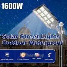 9900000lm LED Solar Street Lights Security Flood Lamp Motion Sensor Outdoor Wall