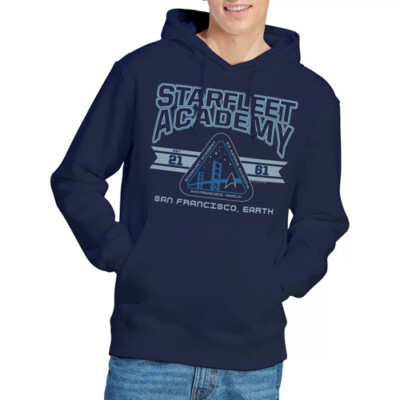 STAR TREK STARFLEET ACADEMY Licensed Pullover Hooded Sweatshirt Hoodie SM-3XL 