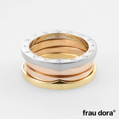 Bulgari Bvlgari B.zero1 Ring Multi 3 Band 750/- Rosé-Weiß-Gelbgold Full Set