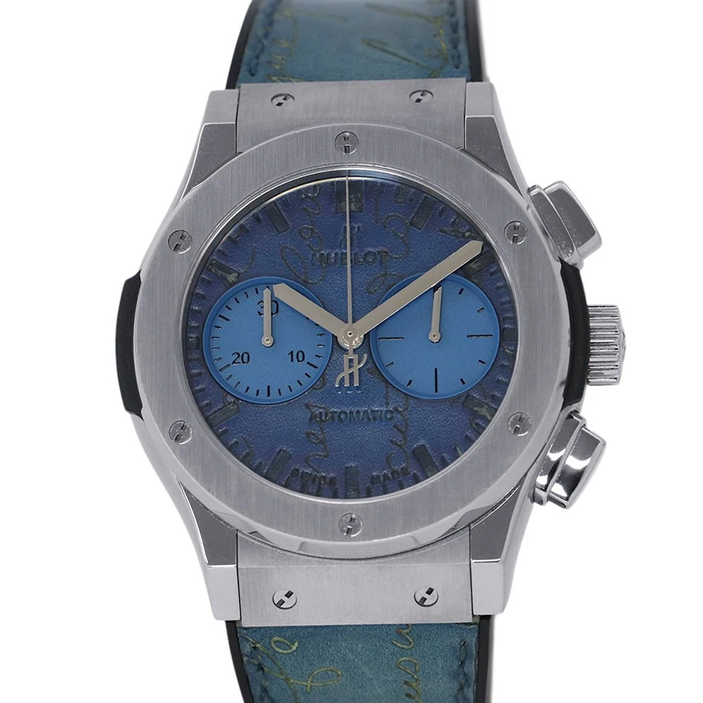 Hublot — HUBLOT Classic Fusion Chronograph Berluti Scritto Ocean Blue Limited Edition...