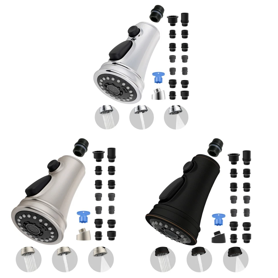 HIBBENT Pull Down Spray Head Kitchen Faucet Sprayer Nozzle For Moen, Delta, Kohler