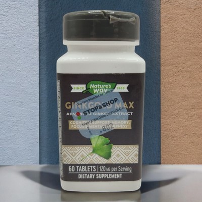 Natures Way Ginkgold Max 120mg 60 Tablets Supplement Gluten Free EXP 12/25