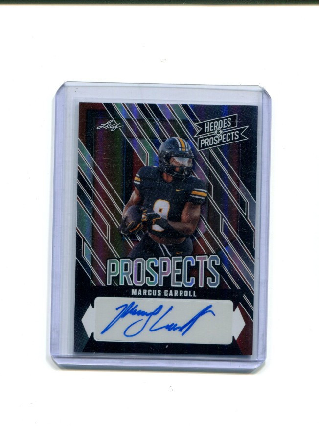 2024 Leaf Heroes and Prospects Football Bronze Marcus Carroll Rookie Auto 75/99