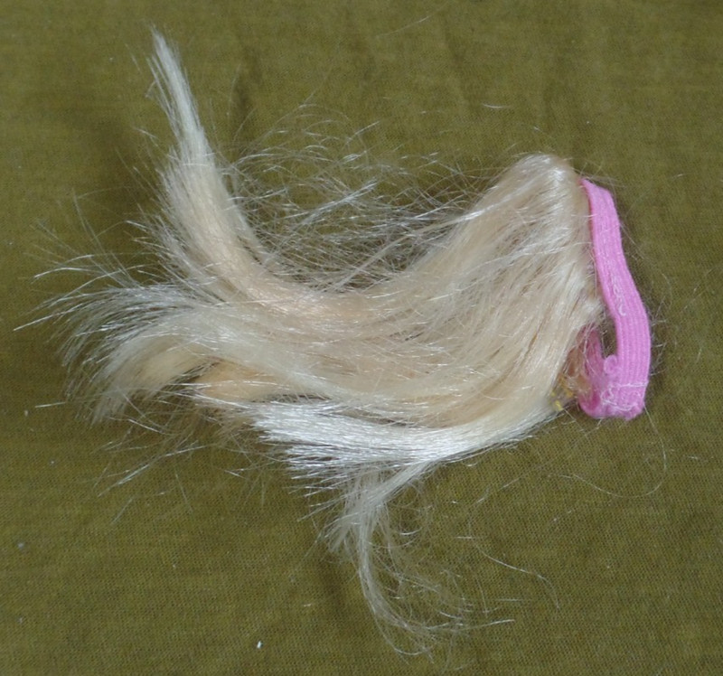 Vintage Barbie Doll - Vintage Barbie Family Blonde Hairpiece, Pink Headband