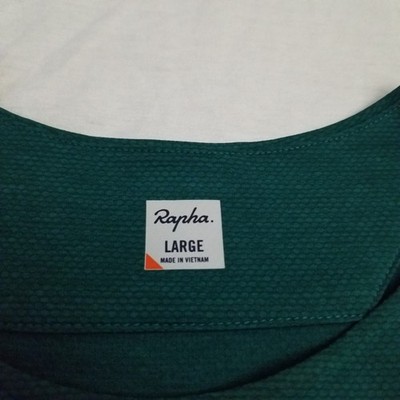 Rapha Trail 3/4 Sleeve Jersey Mens Large Green Shirt Quick Dry