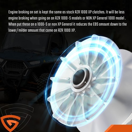 PRIMARY & IMPROVED EBS TIED SECONDARY CLUTCH FOR POLARIS RZR XP 4 1000 2016+ - Picture 6 of 15