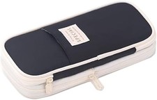 Large Storage Pencil Case Pen Bag with Zipper Big Capacity Pouch Organizer for