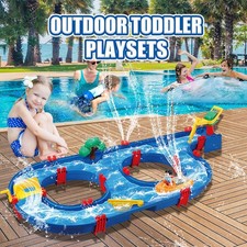 Water Playset Kids Water Table Toy DIY Mini Water Park Building Blocks Toy AU