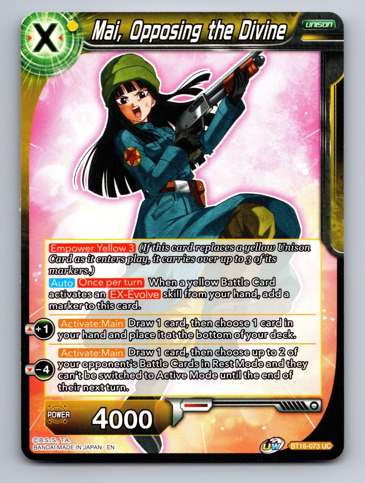 Mai, Opposing the Divine BT16-073 Realm of the Gods Dragon Ball Super NM
