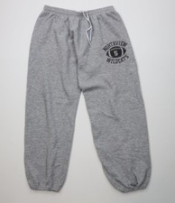 Vtg 80s 90s Womens Large Gusseted Football Sweatpants Joggers Heather Gray USA