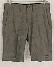 Billabong Crossfire Submersibles Men's Size 28 Green Camo 9" Hybrid Board Shorts