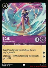 Scar - Tempestuous Lion Lorcana TCG 6 - 47/204 Normal