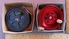 Weber-Henshall 104 Bakelite Fly Reel (Stevens Point) & Olympic No. 35 w/Boxes