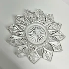 Set Of 9 PETAL CLEAR Federal Glass Bread Dessert Plates EUC 6.5”