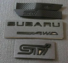 NEW fit 2015-2021 S.T-I  Fender Badge Ornament Set BUNDLE matte/GLOSS black