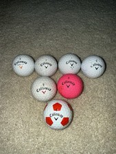 Lot Of 7 Golf Various Callaway Balls Used Bright