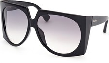 Max Mara MM0023 01B Black Gradient Women's Sunglasses 65-14-115 W/Case