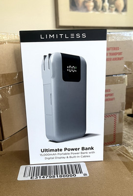 Limitless Ultimate Power Bank 15,000mah BRAND NEW IN BOX Portable Phone Charger