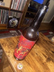 Three Floyds Empty Bottle + Cap “Topless Witch” Baltic Porter-Heavy Metal Art