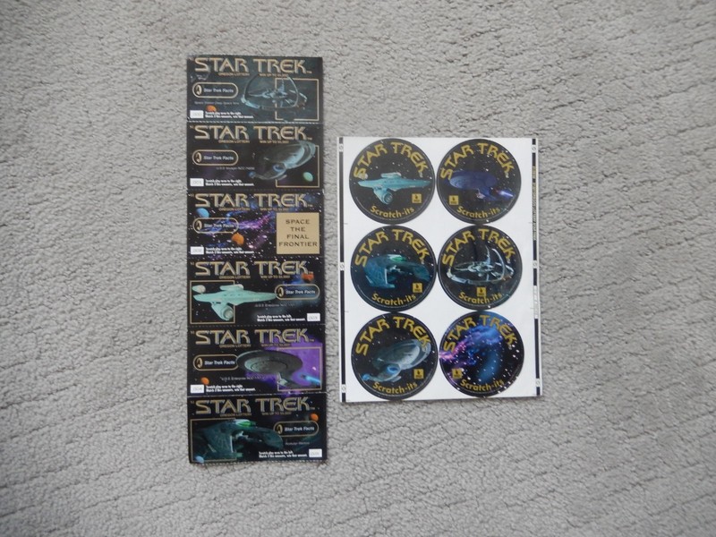 RARE! Star Trek 1998 Oregon State Lotto  6 Different + Stickers