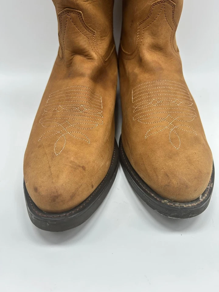 Bota Vaquera Occidental Bordada Cuero Durango Tostado TR764 Talla 11 EE Foto 4 de 4