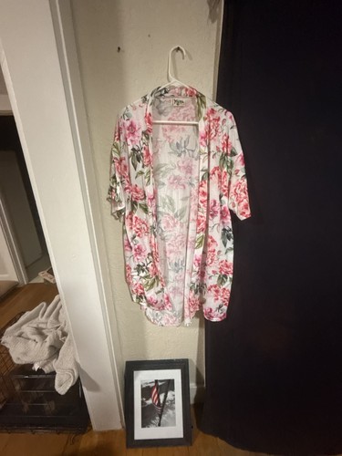 Show Me Your Mumu Pink Floral Robe Cardigan One Size O/S