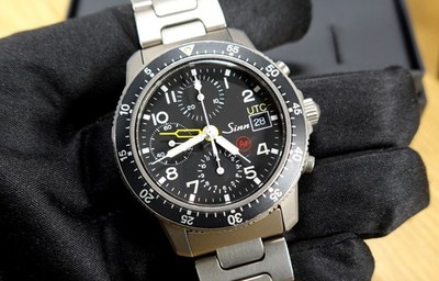 SINN 41 mm 103 Ti AR UTC Chronograph TITAN GMT AUTOMATIK Saphirglas Titanband