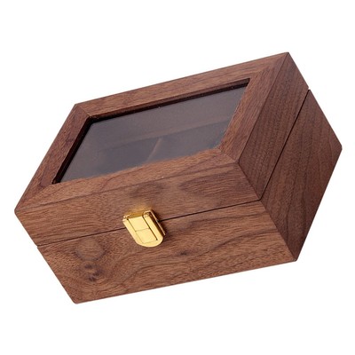 1 PC glatte Speicherbox Anti-Drop Watch Chest Lockable Case (Holz)