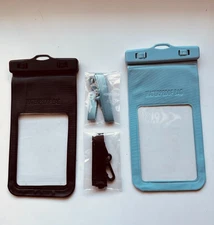 Waterproof Underwater Dry, Bag - Clear Pouch, Cell Phone Case Cover, 2-PACK, NEW