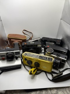 Vintage Film Camera Lot Mixed Brands — Untested — As Is Minolta Kodak Polaroid