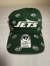 NWT New York Jets Women's '47 Green Confetti Clean Up Adjustable Hat