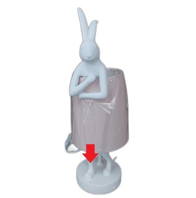 Kare Design Tischleuchte Wohnzimmer Animal Rabbit Rosa Weiß 50x17x20 Dekorativ
