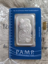 Pamp Suisse Lady Fortuna 1oz Bullion Silver Bar 999. Fine 97.42 per troy oz