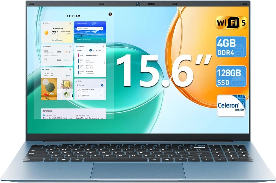 2025 SGIN 15,6 Zoll Laptop 128GB 256GB 512GB SSD WIFI 5 Window 11 Notebook - Bild 2 von 4