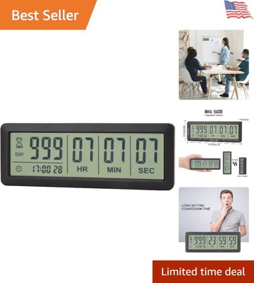 Digital Countdown Timer 999 Days Big LCD Display for Vacation Retirement