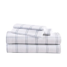 - Twin Sheets, Cotton Flannel Bedding Set, Brushed For Extra Softness, Cozy H...