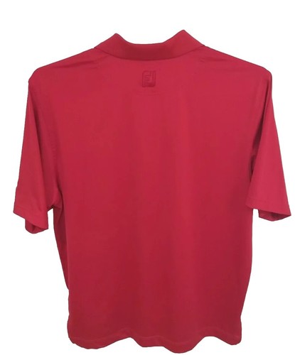 Footjoy FJ Men's Polo Shirt Size Medium Red The Equestrian 2015 Logo - Picture 4 of 5