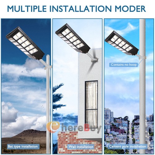 1600W Solar Security Lights Outdoor LED PIR Motion Sensor Flood Garden Light US - Picture 34 of 80