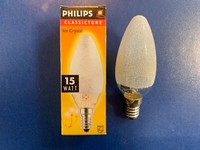 Philips Kerze Eiskristall Klar Kerzenlampe E14 15W Ice Crystal 230V Lampe 90Lm