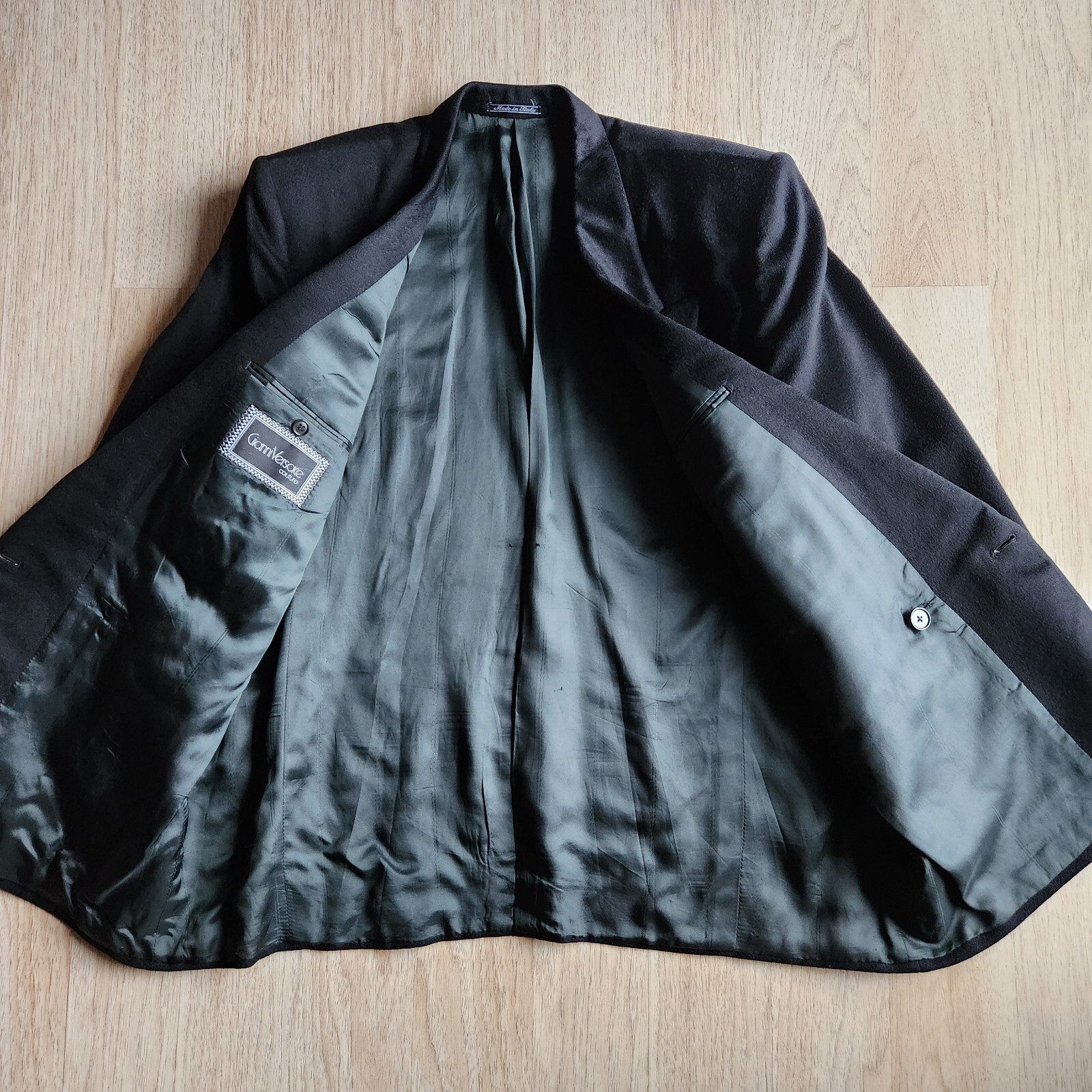 Gianni Versace Couture Made in Italy Doublebraested Sport Coat Black Chest 48" thumbnail 6