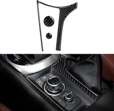 Real Carbon Fiber Center Multimedia Knob Panel Cover Decal Trim Fits 16-25 MX-5