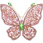 Kirks Folly Just Take It Breezy Butterfly Pin (Goldtone/Pixie Pink)