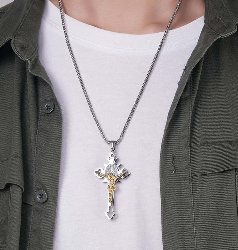 Various Christian and Catholic Cross Necklaces - Stainless Steel Unique designs - Picture 8 of 24