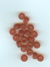 CROW/PONY GLASS BEAD - RED MATT. - 9mm - 100 